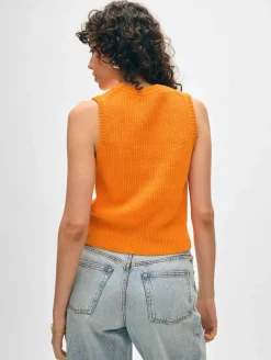 cotton blend ribbed shell