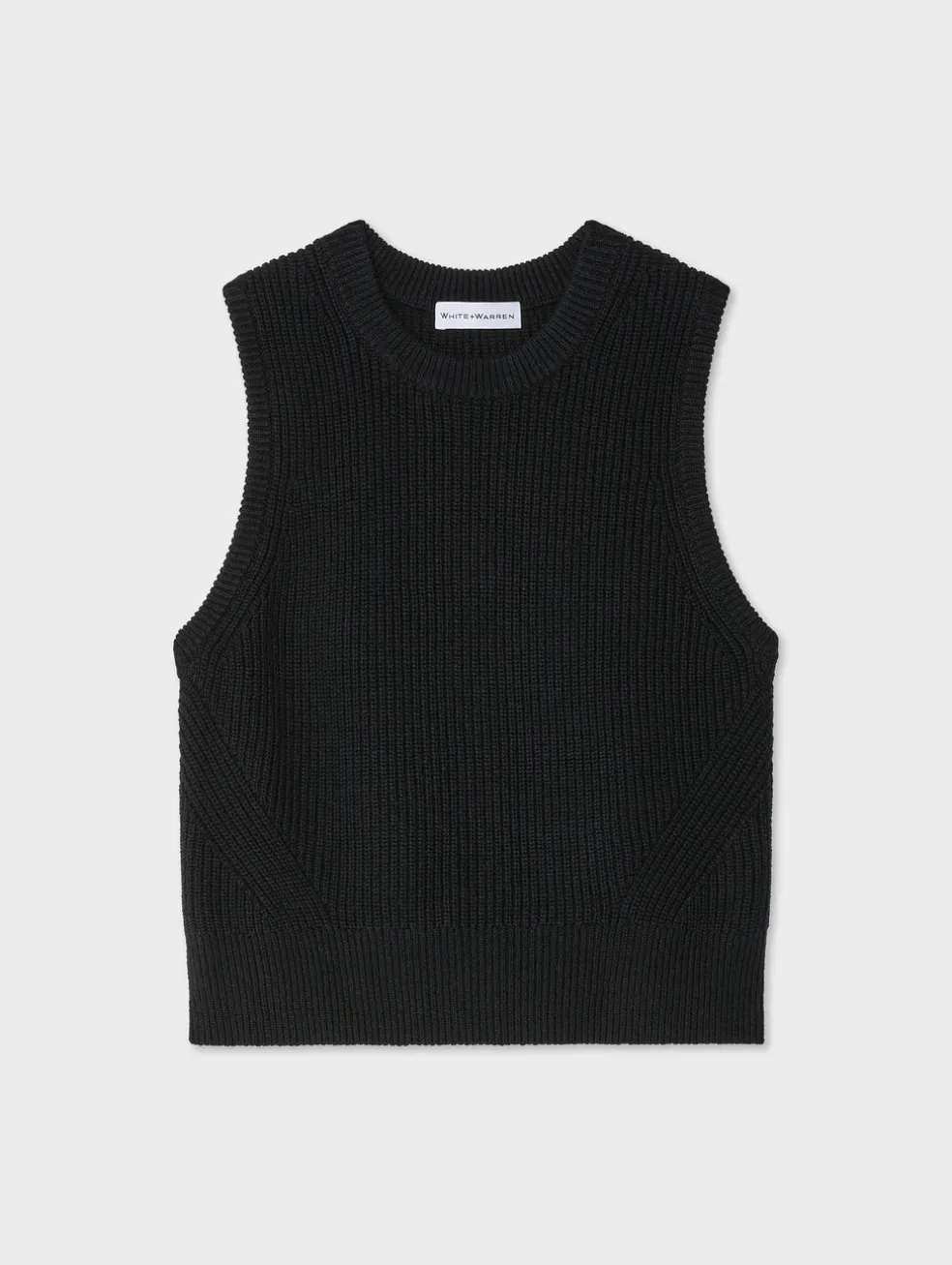 cotton blend ribbed shell