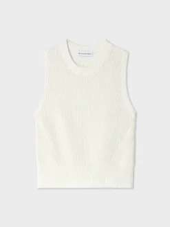 cotton blend ribbed shell