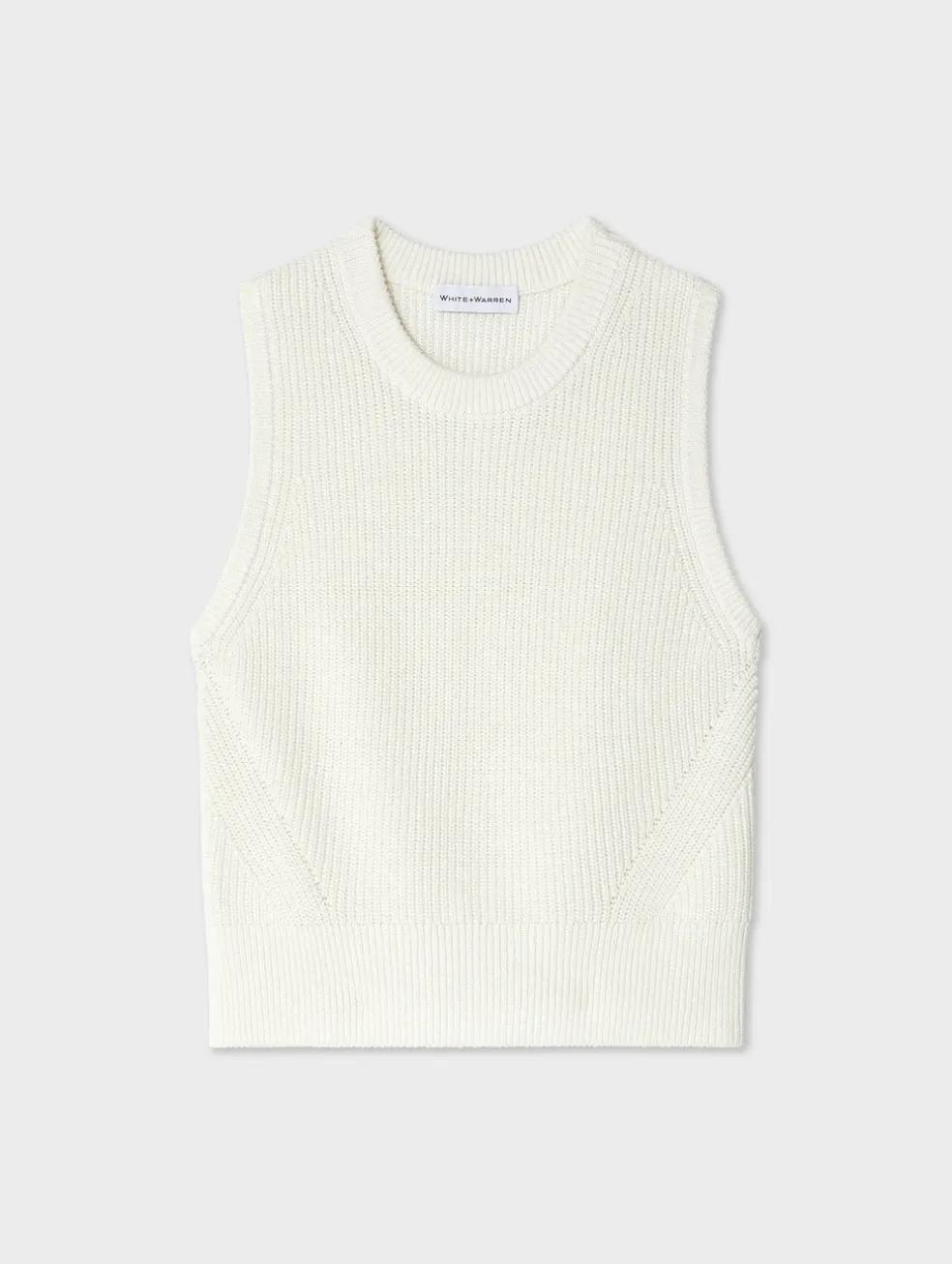 cotton blend ribbed shell