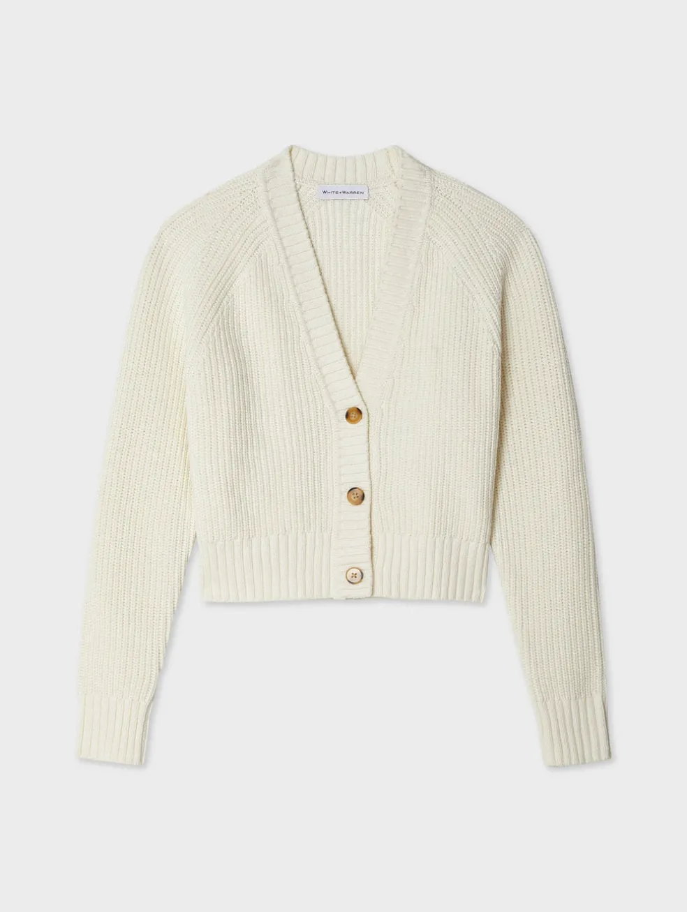 cotton linen ribbed cardigan