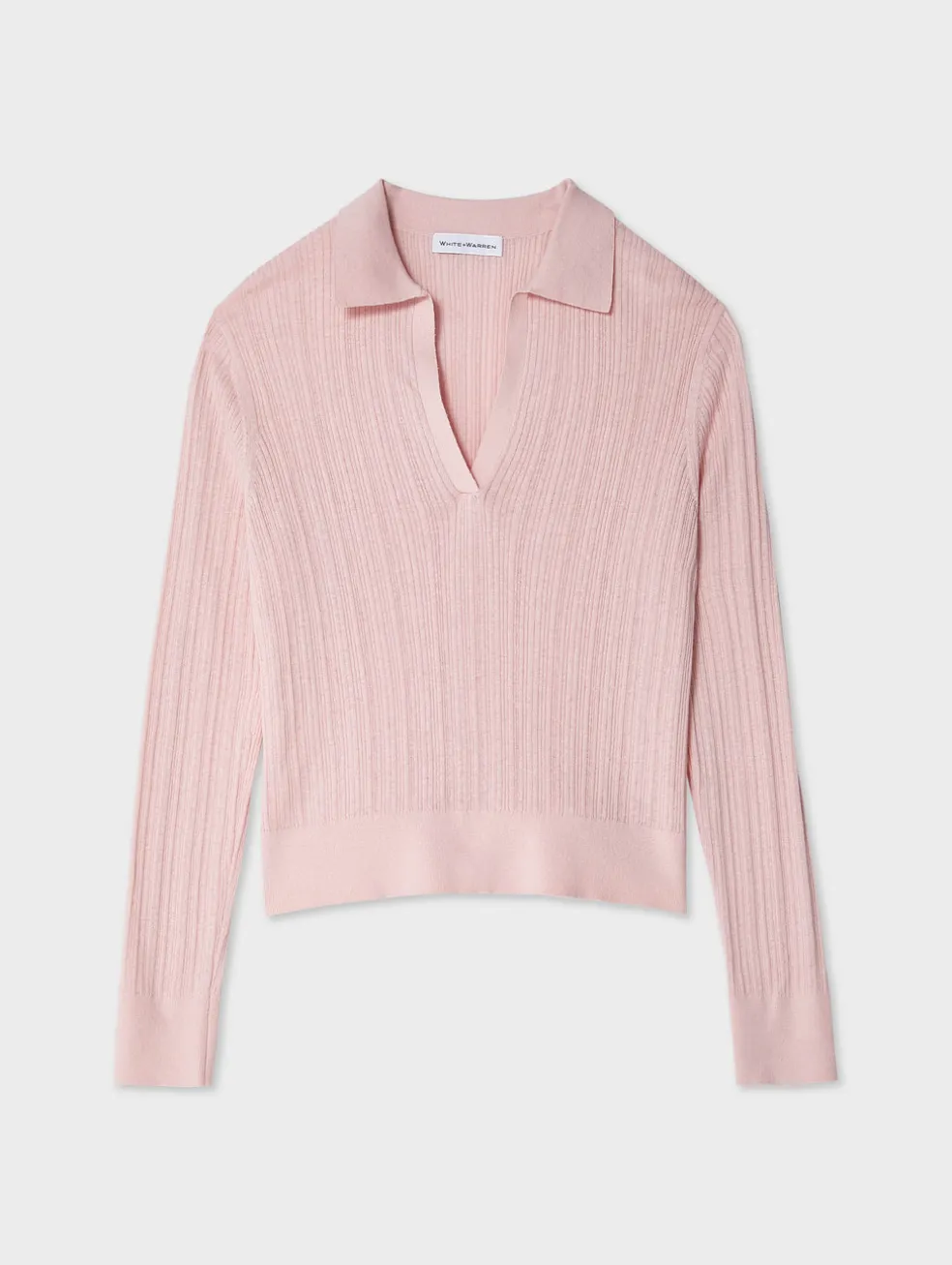 cotton linen ribbed polo