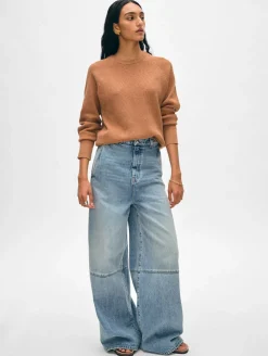 cotton linen waffle sweatshirt