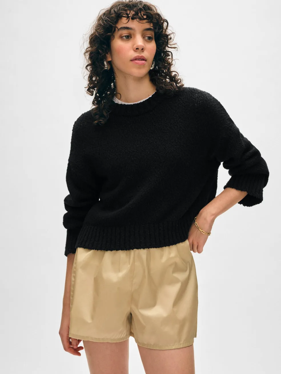 cotton slub easy crewneck