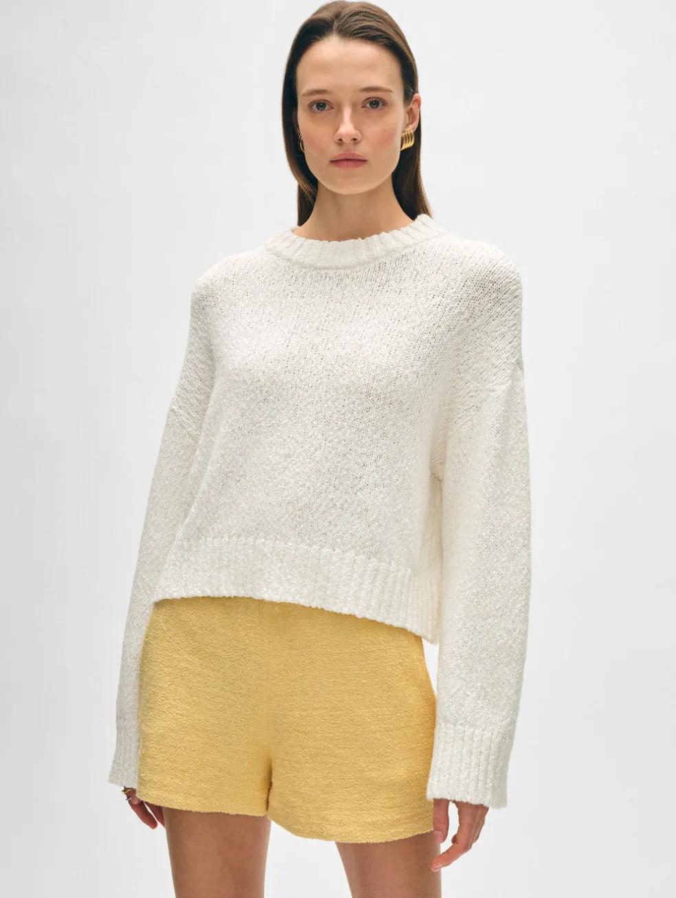 cotton slub easy crewneck