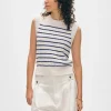 cotton slub rib trim tank