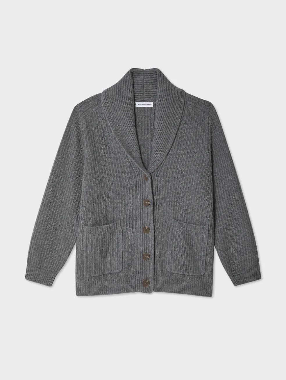 merino blend marled shawl collar coatigan