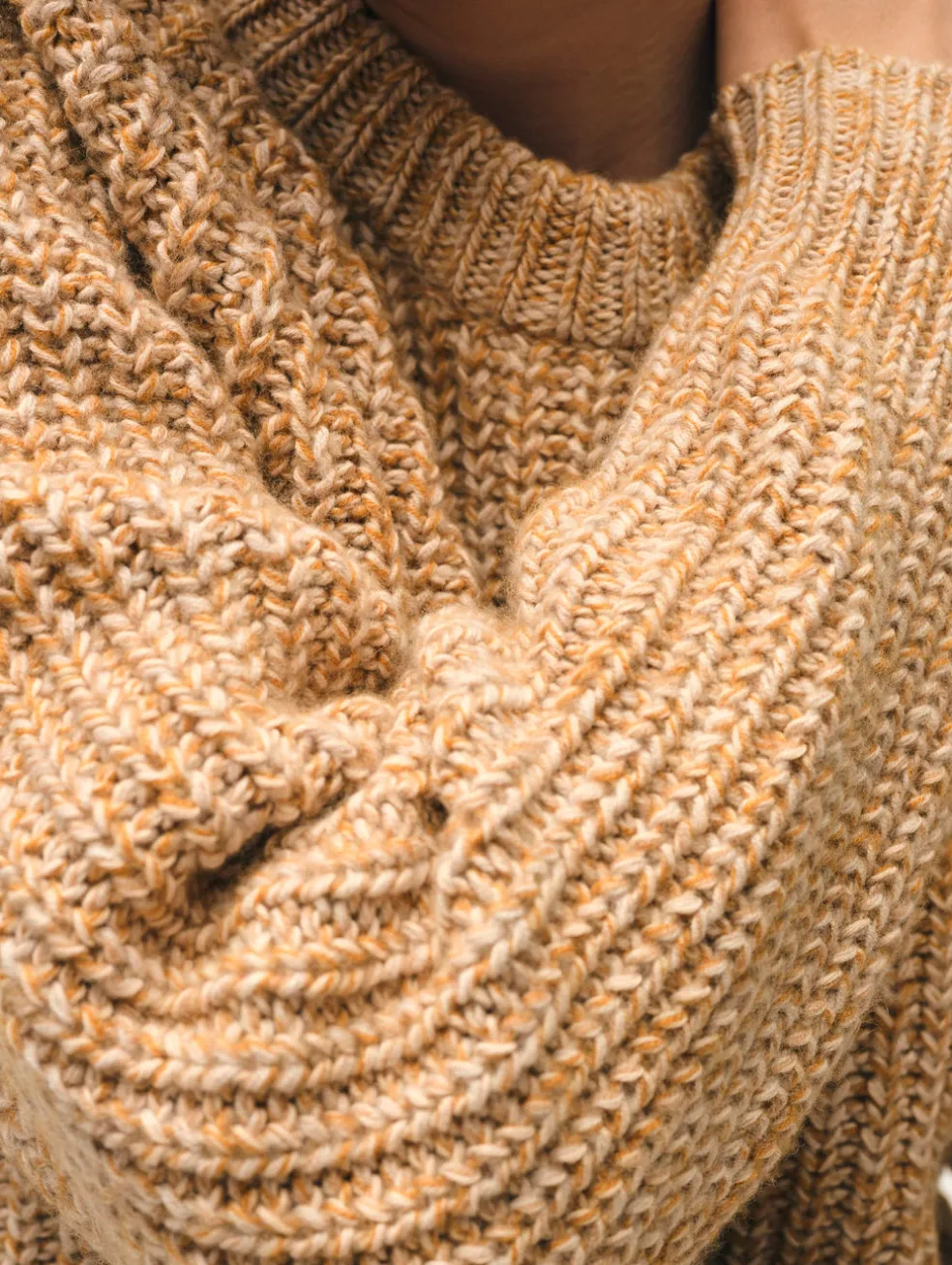 merino blend marled sweatshirt