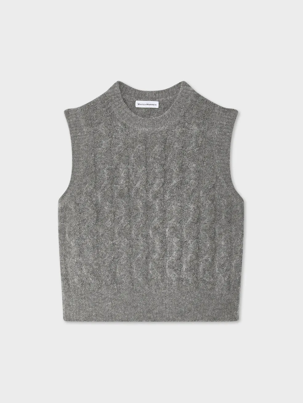 merino cashmere boucle cable vest