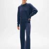merino cashmere boucle wide leg pant