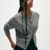 merino cashmere crewneck cardigan