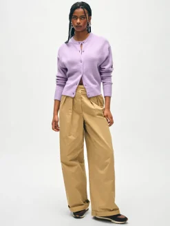 merino cashmere crewneck cardigan