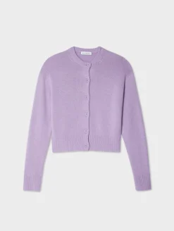 merino cashmere crewneck cardigan