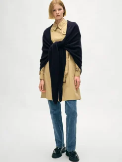 merino cashmere triangle scarf