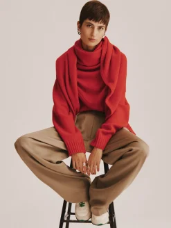 merino cashmere triangle scarf