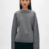 merino cashmere waisted crewneck