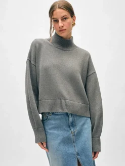 organic cotton cropped standneck