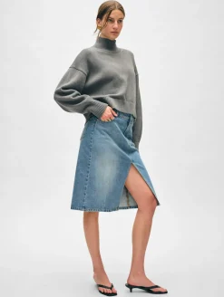 organic cotton cropped standneck