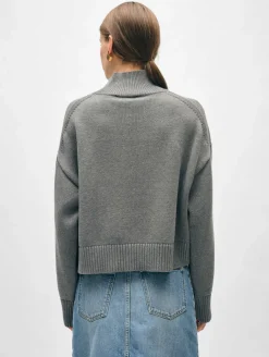 organic cotton cropped standneck