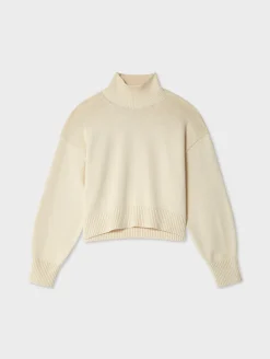 organic cotton cropped standneck