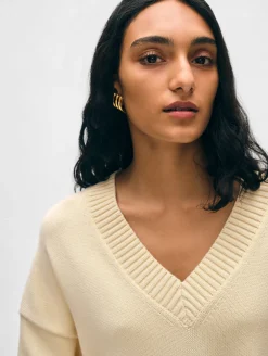 organic cotton oversized v neck