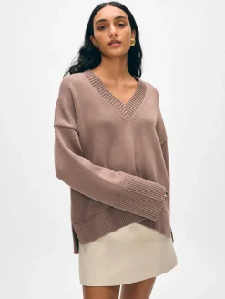 organic cotton oversized v neck