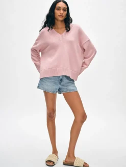 organic cotton oversized v neck