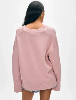 organic cotton oversized v neck