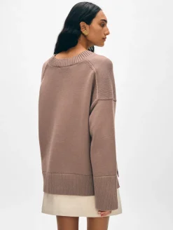 organic cotton oversized v neck