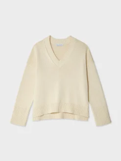 organic cotton oversized v neck