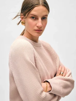 organic cotton plaited crewneck