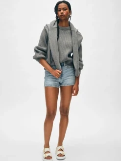 organic cotton plaited crewneck