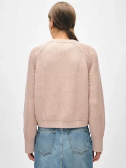 organic cotton plaited crewneck