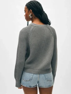 organic cotton plaited crewneck