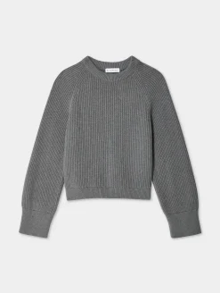 organic cotton plaited crewneck