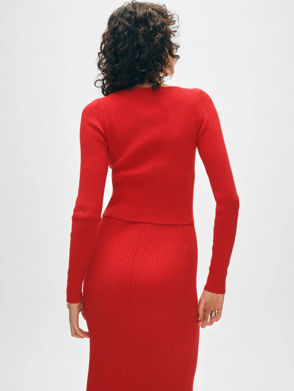 organic cotton ribbed cardigan