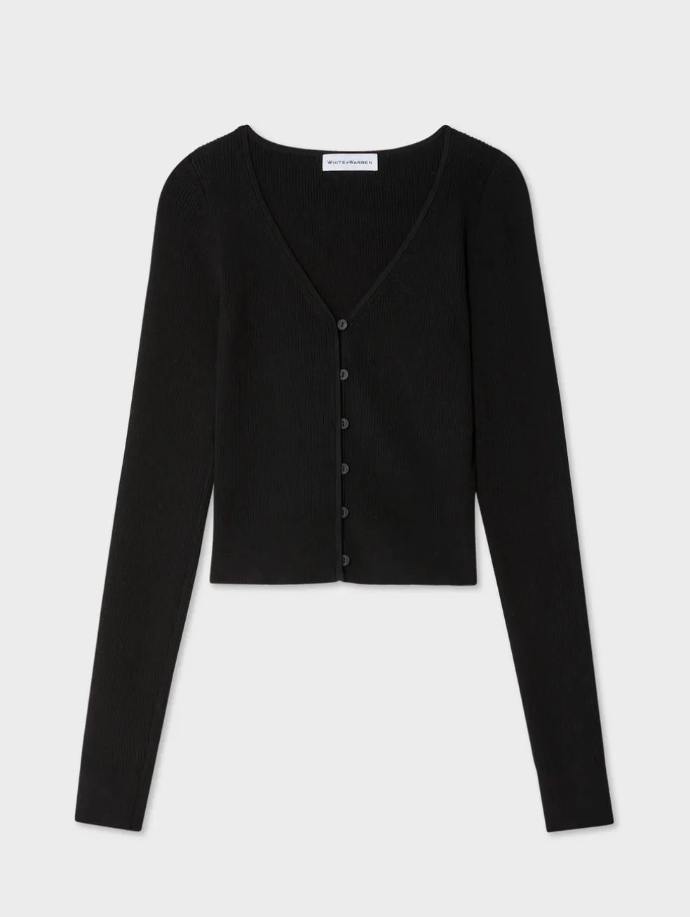 organic cotton ribbed cardigan