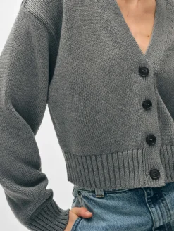 organic cotton v neck cardigan