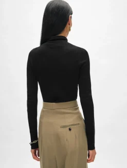 superfine merino fitted turtleneck