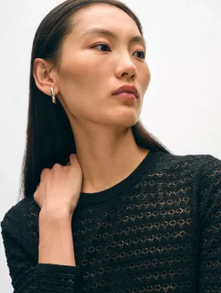 superfine merino lace stitch top