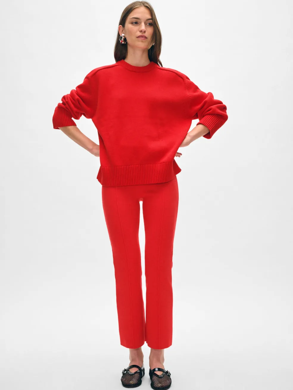 superfine organic cotton kick flare pant