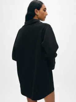 superfine organic cotton oversized blazer