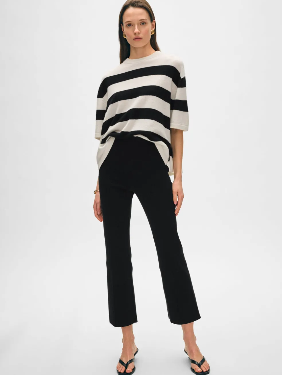 superfine organic cotton kick flare pant