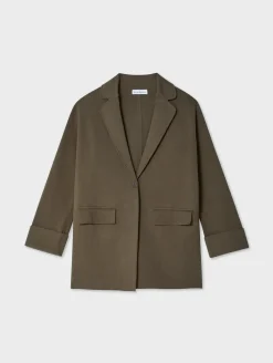 superfine organic cotton oversized blazer